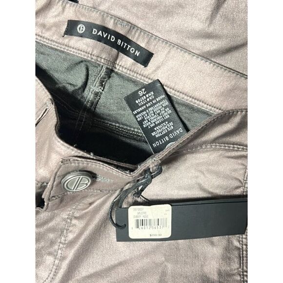 David Bitton NWT Valerie Dusty Rose Polished Cotton Skinny Leg Jeans 26 - Picture 3 of 3